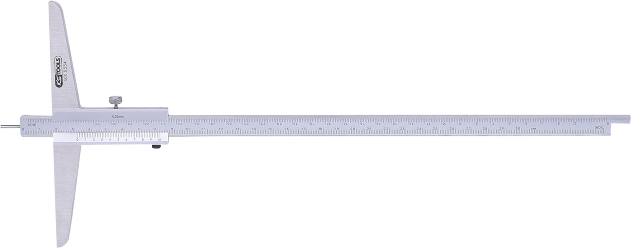 KS Tools 300.0554 Tiefenmessschieber mit Messstift, 0-300mm
