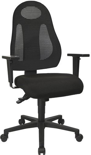 TOPSTAR FR100 G200 Bürodrehstuhl  mit Synchrontechnik schwarz/schwarz 420-530 mm