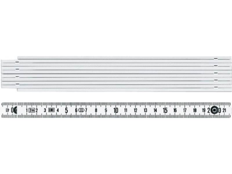 BMI 943104200 Gliedermaßstab 1042 Länge 2 m mm/cm EG III Kunststoff weiß