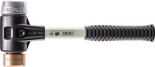 HALDER 3749.030 Schonhammer SIMPLEX Länge 300 mm Kopf-Ø 30 mm hart Fiberglas Sta