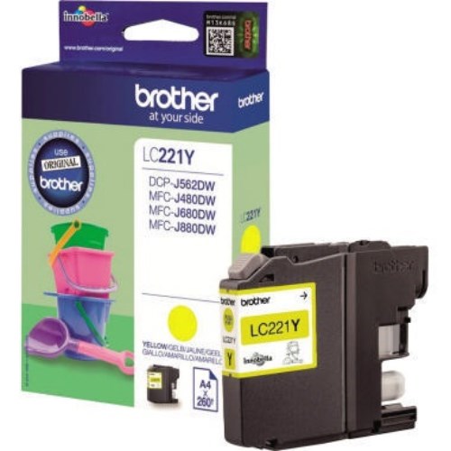 Brother Tintenpatrone LC221Y 260Seiten gelb