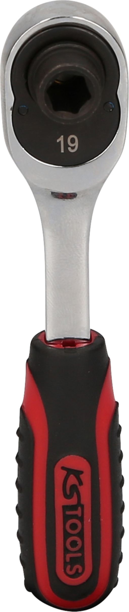KS Tools 918.1495 1/4'' CHROMEplus Bit-Umschalt-Knarre, 115mm