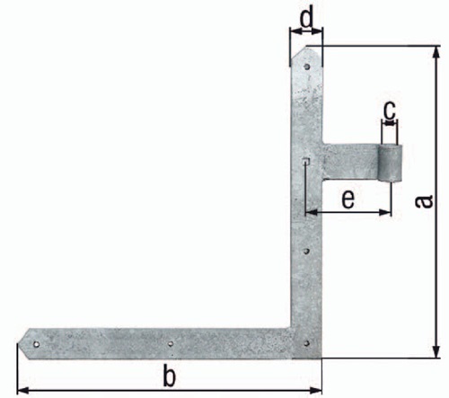 GAH 313104 Torwinkelband  400x600x40x105mm Stahl galv. verz. dickschichtpassivie