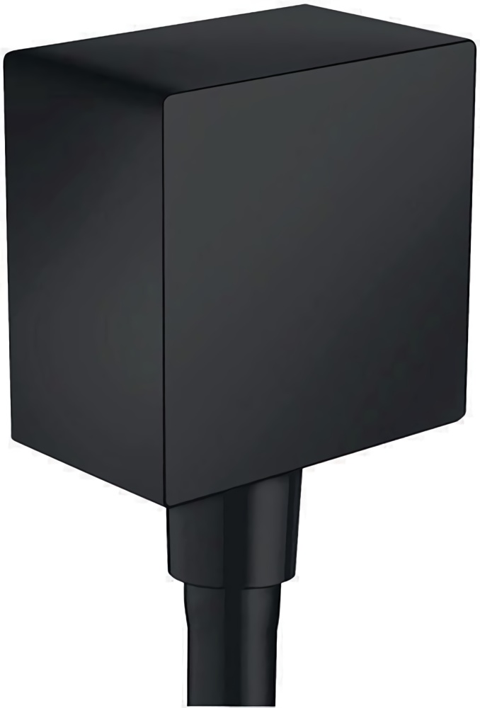HANSGROHE 26455670 Schlauchanschluss Fixfit Square mattschwarz DN 15 mit Rückflu