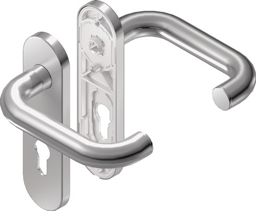 BKS B-70210-00-0-8 Kurzschildgarnitur Rondo K1.0/H1.0 Edelstahl EST PZ abgerunde