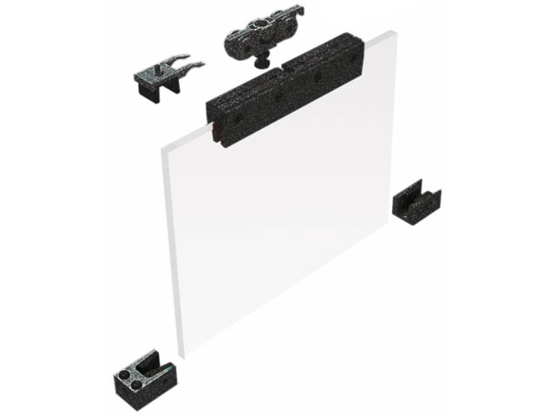 HELM 007381 Schiebetürsystem MK-L 80 80 kg Glastüren ESG 8 / 10 mm Komplettset