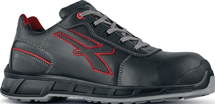 U.POWER RK20094-46 Sicherheitshalbschuh Billie Größe 46 schwarz/rot S3 CI SRC ESD EN ISO 20345 Glattleder nach EN ISO 20345 · S3 SRC CI ESD · wasserabweisendes Obermaterial aus Glattleder · Zehenschutzkappe aus Verbundmaterial · durchtrittsichere System S