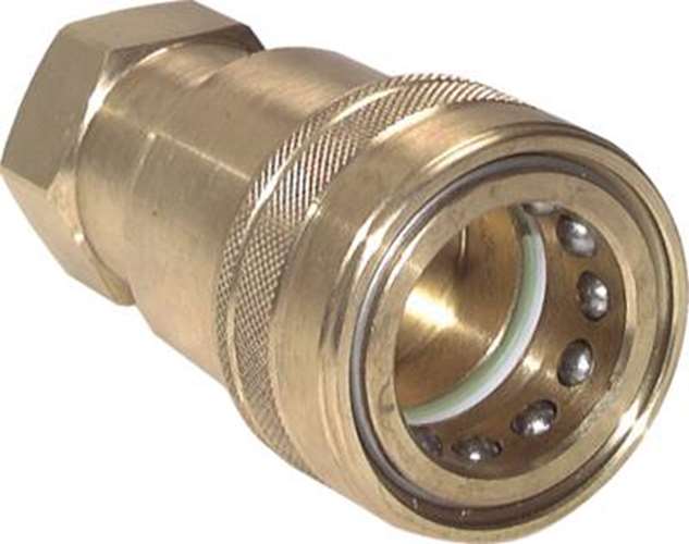 Hydraulikkupplung ISO 7241-1B, Muffe, G 1/8(IG),Messing VAM 18 MS-NPT