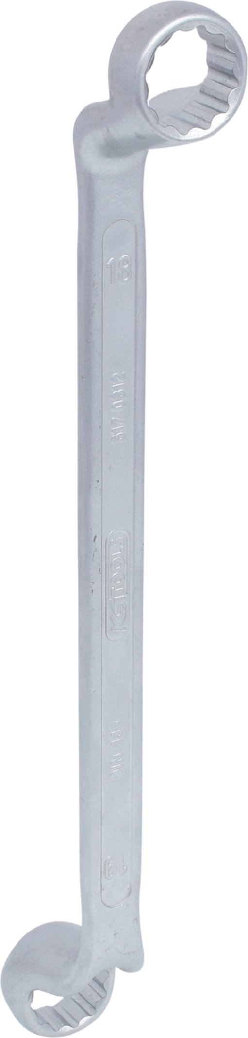 KS Tools 517.0812 CLASSIC Doppel-Ringschlüssel, gekröpft, 18x19mm