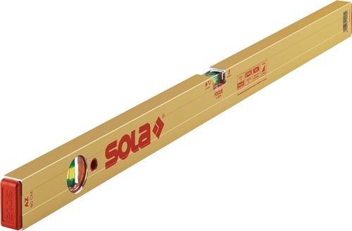 SOLA 01161401 Wasserwaage AZ 120 cm Aluminium gold 0,5 mm/m