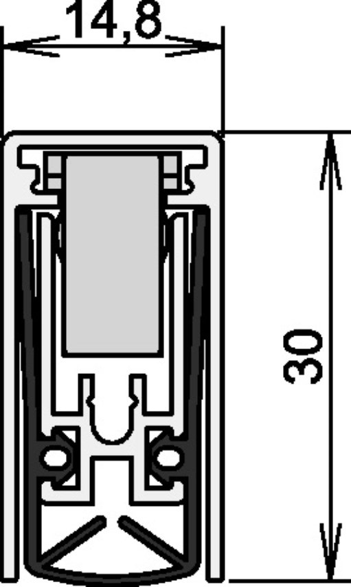 ATHMER 1-880-1085 Türdichtung Schall-Ex® L-15/30 WS 1-880 1-seitig Länge 1083 mm
