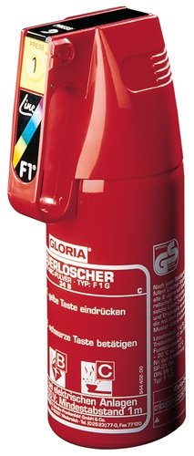GLORIA 001863.0000 KFZ-Pulverfeuerlöscher  2 kg mit Dauerdruck Brandklasse A 13