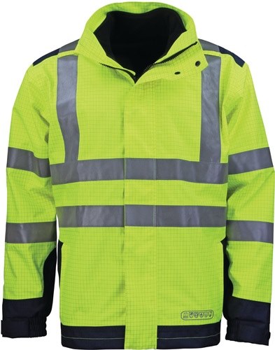 ASATEX 3850G/L Wetter-, Flamm- und Warnschutzjacke  Größe L gelb/blau