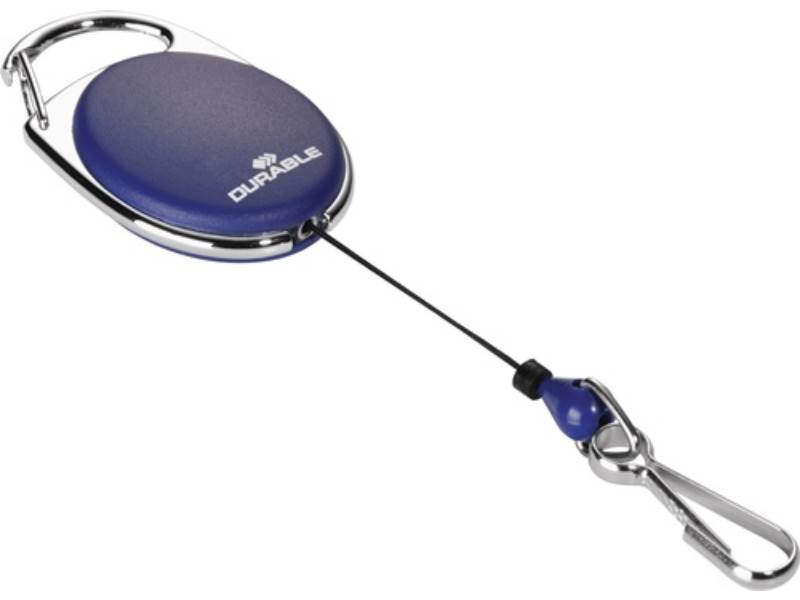 832707 Ausweishalter  mit Federhaken Bandlänge 800 mm blau