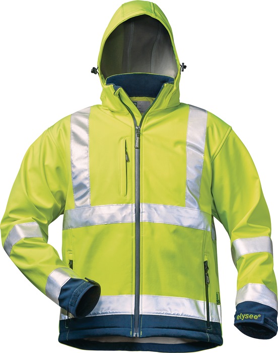 ELYSEE 22732-1 Warnschutz-Softshelljacke LIAM Größe M fluoreszierend gelb/marine
