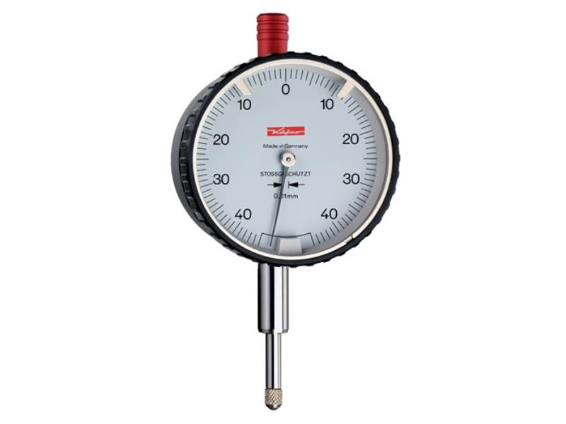 KÄFER 10020 Sicherheitsmessuhr DIN 878 SI-90 0,8 mm Ablesung 0,01 mm mit Stoßsch