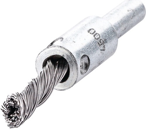 LESSMANN 451258 Pinselbürste  Ø 10 mm Schaft 6 mm Drahtstärke 0,25 mm Stahl 4500