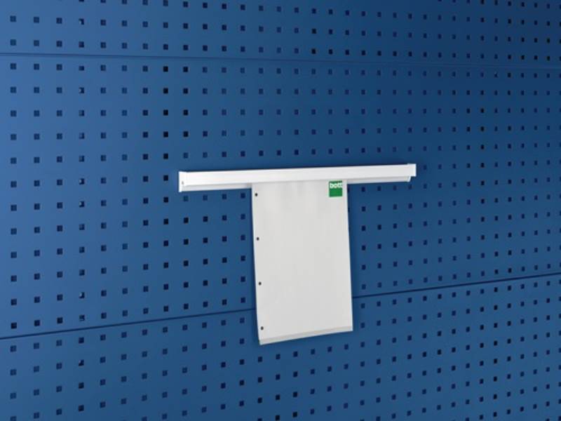 BOTT 14022042 Dokumentenhalter  DIN A4 hoch Aluminium B500xT21xH34mm passend für