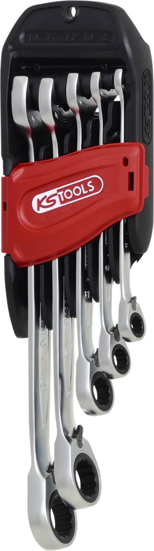 KS Tools 503.5905 DUO GEAR Ringmaulschlüssel-Satz,Maul-Ratschenfunktion,5-tlg.,