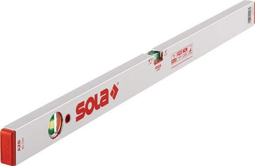 SOLA 01010801 Wasserwaage AZB 60 cm Aluminium silber 0,5 mm/m 0,50 mm/m