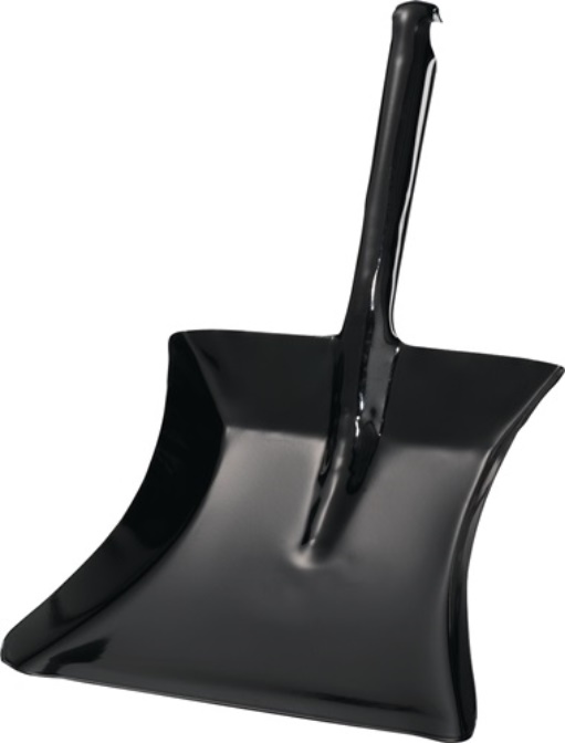 Kehrschaufel mit Düllgriff Metall schwarz lackiert Blatt L230xB260 mm