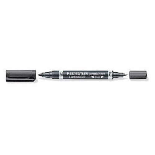 STAEDTLER Permanentmarker Lumocolor duo 348-9 0,6mm/1,5mm schwarz