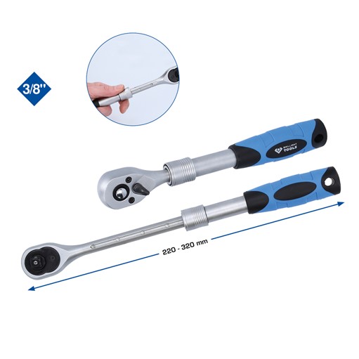 Brilliant Tools  BT021996 3/8'' Teleskop-Umschaltknarre (220 - 320 mm)