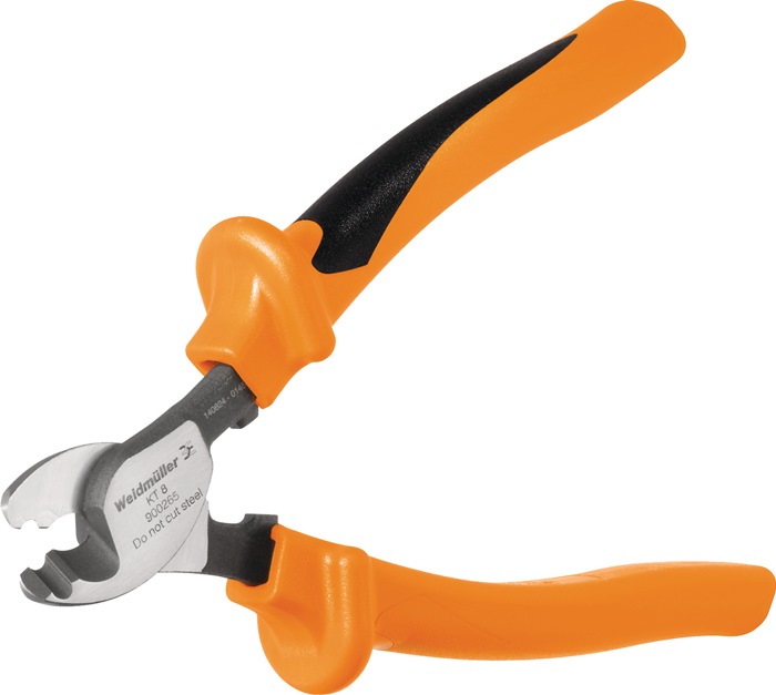 WEIDMÜLLER 480778 Kabelschere KT 8 Länge 185 mm Kopf poliert VDE Mehrkomponenten
