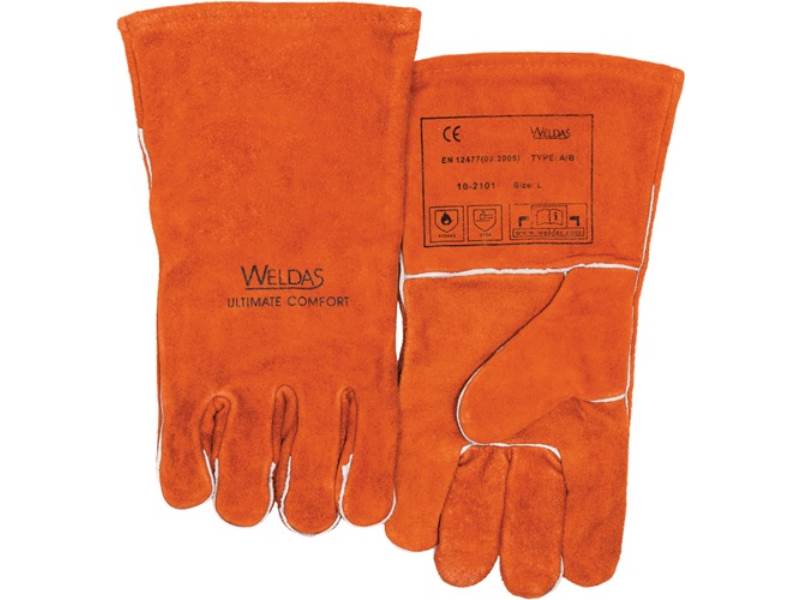 WELDAS 10-2101-XL Schweißerhandschuhe  Größe XL (9,5) rot  EN 388, EN 12477 PSA-