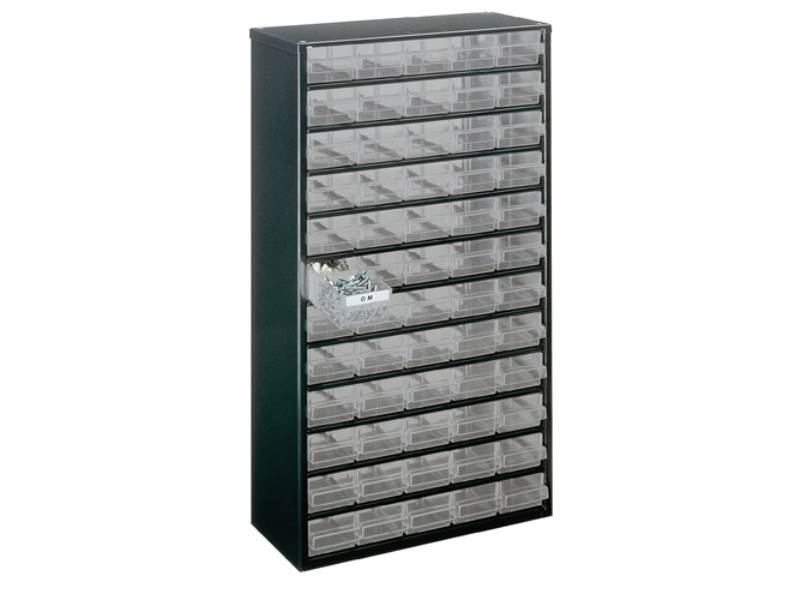 RAACO 137386 Kleinteilemagazin  B306xT150xH552mm Stahlblech 60 Schubladen Poypro