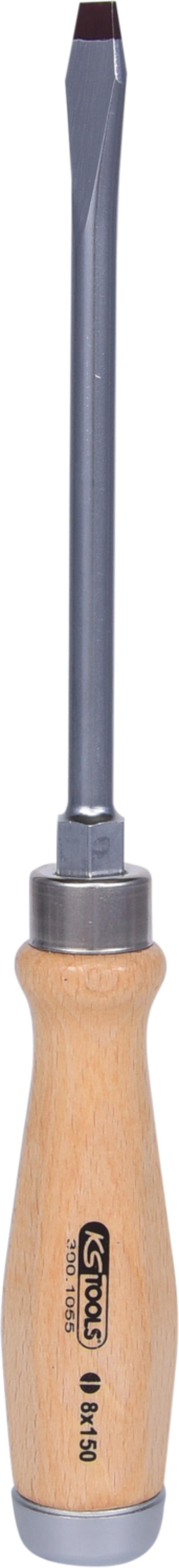 KS Tools 300.1055 ERGOTORQUE WOODmax Schlag-Schlitz-Schraubendreher, 8,0mm