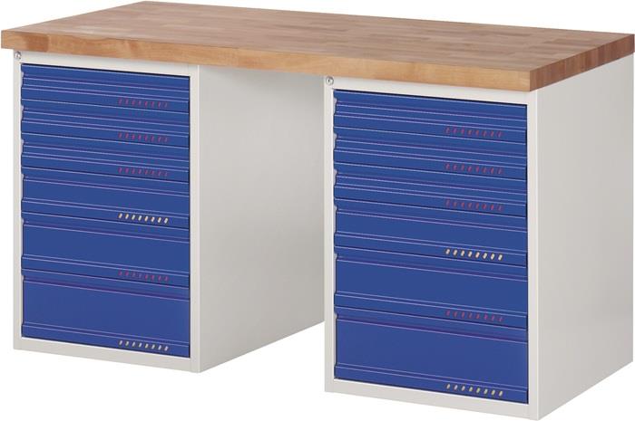 TECWERK 2000425532 Werkbank Ser.BK 650 B1500xT700xH840mm Buche lichtgrau/blau 12