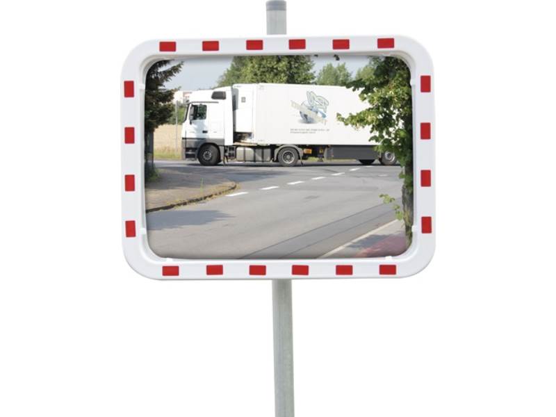 DANCOP ED 60 X 80 Verkehrsspiegel  H600xB800mm Kunststoff, rot/weiß  22 m