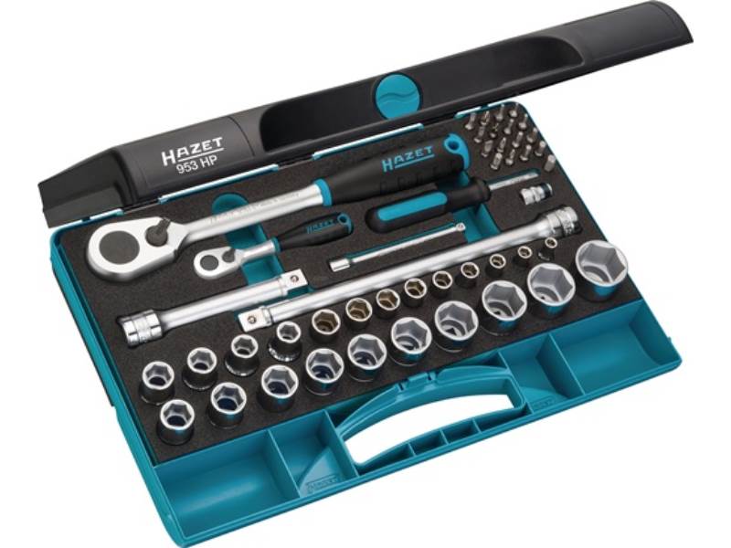 HAZET 953HP Steckschlüssel-Satz 953 HP 44-teilig 1/4 + 1/2 '' Schlüsselweiten 5-