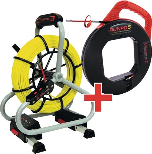 RUNPOTEC 11120 Glasfaserstab GF 4.5 - Profi-Set Bandlänge 30 m