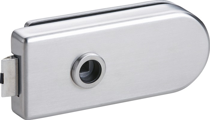 HERMAT 6679 Glastürschloss 6011 OL - Venezia Edelstahl matt ohne DIN links / rec