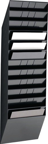 DURABLE 1709781060 Prospekthalter  H1045xB348xT95mm Anzahl Fächer 12 A4 quer Pol