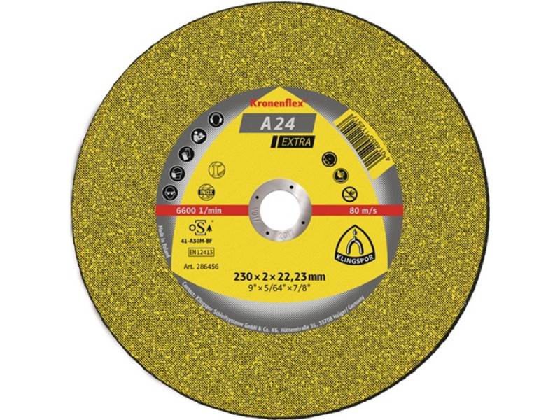 KLINGSPOR 13492 Trennscheibe A 24 Extra D230x3mm gerade Stahl Bohrung 22,23 mm