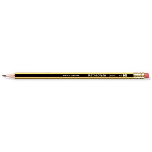 STAEDTLER Bleistift Noris 122-HB HB Radierer gelb/schwarz