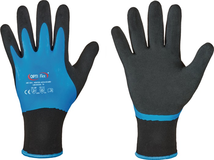 OPTIFLEX 0241-10 Handschuhe Winter Aqua Guard Größe 10 schwarz/blau EN 388, EN 5