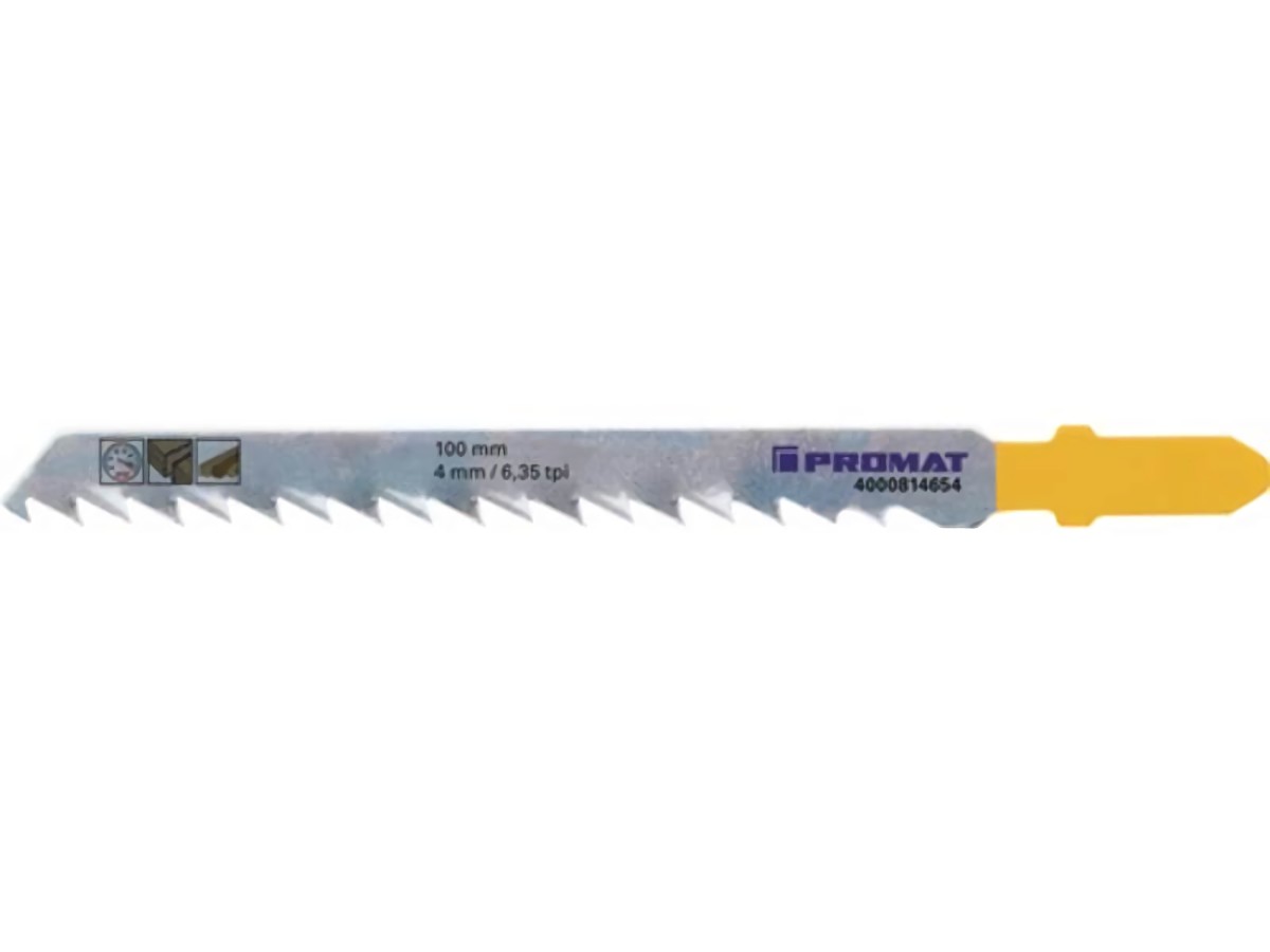 PROMAT  Stichsägeblatt  Gesamtlänge 100 mm Zahnteilung 4 mm Stärke 1,27 mm HCS