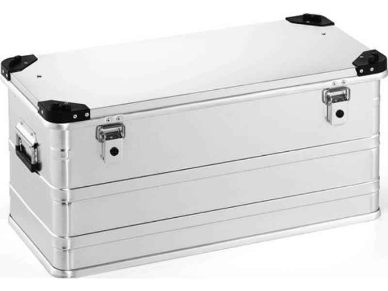 Aluminiumbox L782xB385xH380mm 91 l mit Klappverschluss und Stapelecken