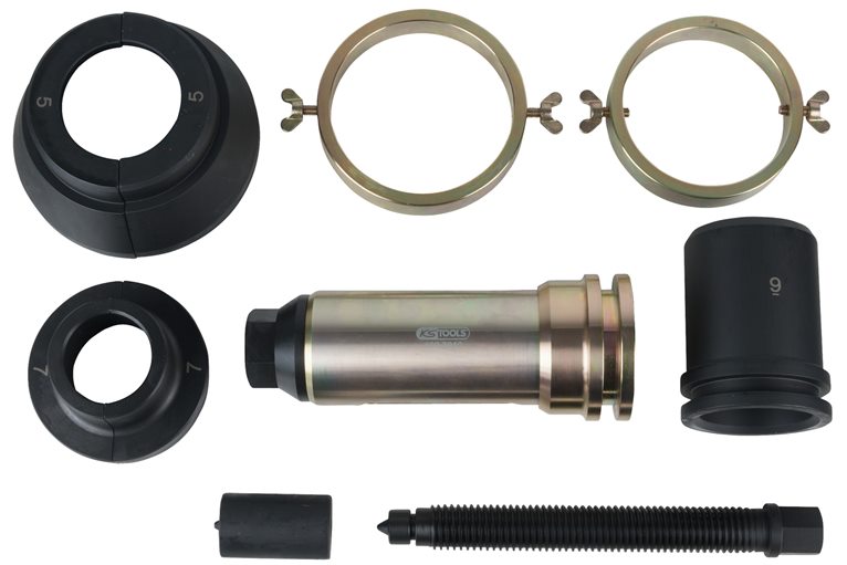 KS Tools 460.3910 Differential-Hauptwellenlager-Abzieher-Satz für Volvo, 8-tlg.