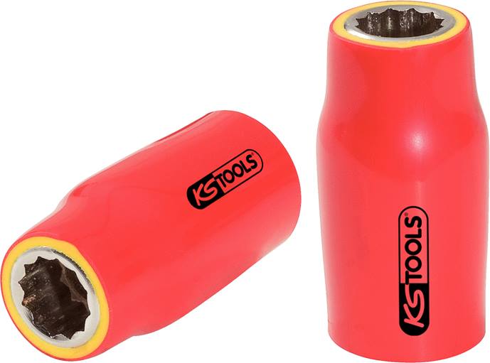 KS Tools 117.1369 1/2'' Stecknuss mit Schutzisolierung, 1.1/8''