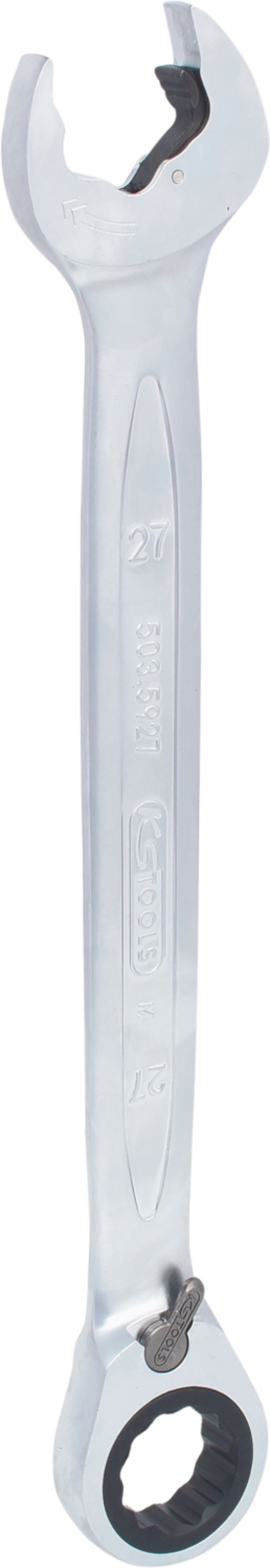 KS Tools 503.5927 DUO GEARplus Ringmaulschlüssel,Maul-Ratschenfunktion 27mm, ums
