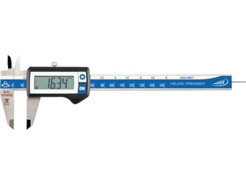 HELIOS PREISSER 1326417 Messschieber DIN 862 DIGI-MET® IP67 150 mm digital eckig