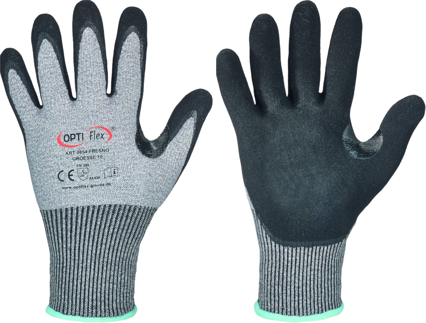 Gr .11 *FRESNO* OPTI FLEX® HANDSCHUHE grau *FRESNO* OPTI FLEX® GLOVES