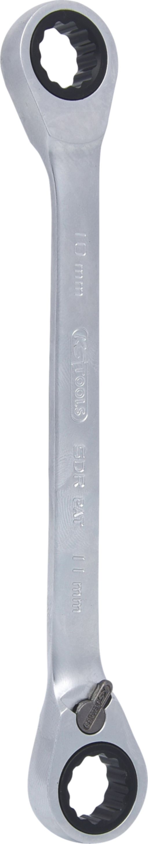 KS Tools 503.4573 GEARplus Doppel-Ratschenringschlüssel umschaltbar 10x11mm