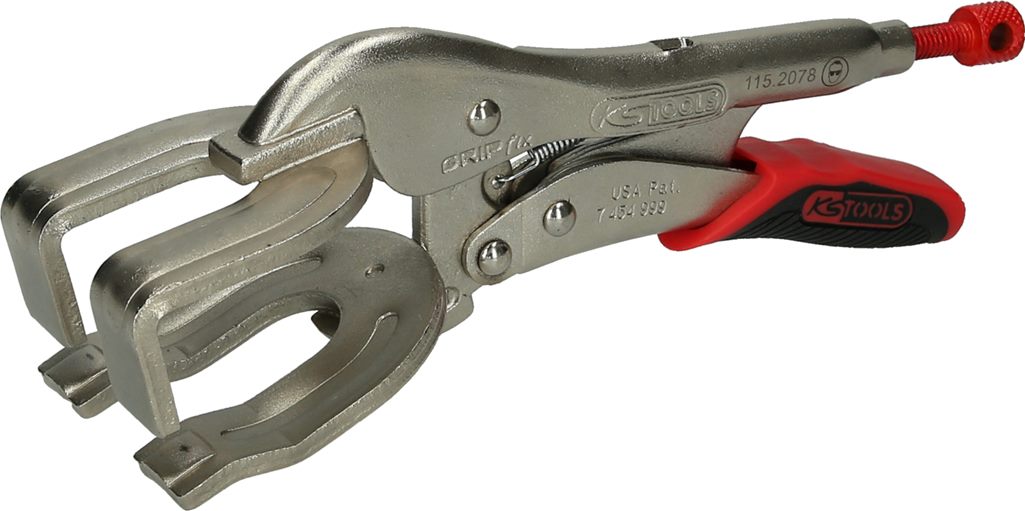 KS Tools 115.2078 Schweiß-Gripzange mit Easy-Release, 45mm, L=220mm