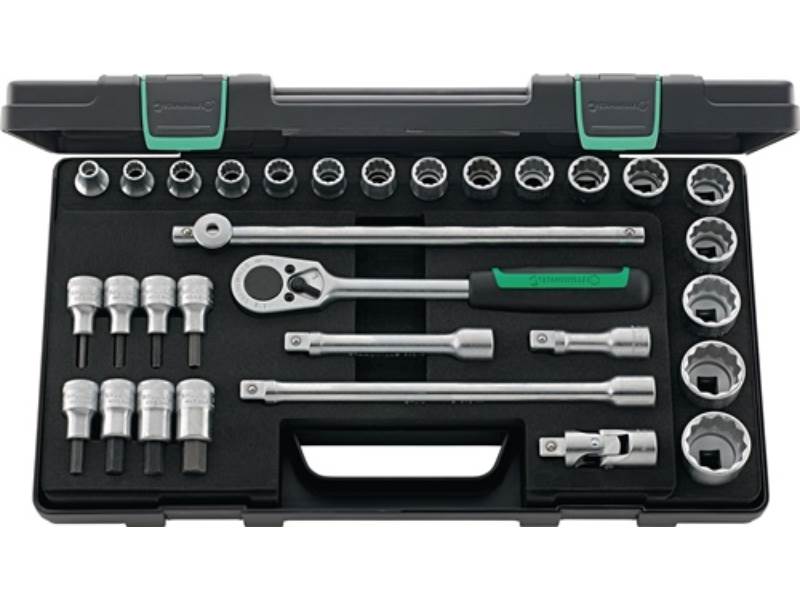 STAHLWILLE 96031439 Steckschlüssel-Satz 50/54/25/6 KN 31-teilig 1/2 '' Schlüssel